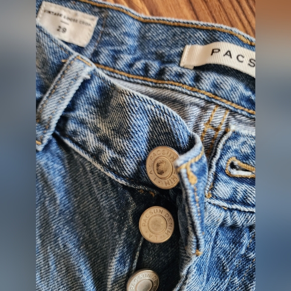 PacSun Size 29 x 27 Straight Jeans Womens Raw Hem - Picture 3 of 5